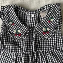 プティマイン 70 ギンガムチェックロンパース