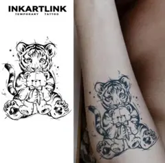 INKARTLINK タトゥーシール トラ ぬいぐるみ　タイガー　テディベアのサムネイル