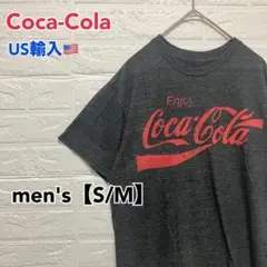 ●T503【US輸入】コカ・コーラ Tシャツ グレー系 men's【S/M】