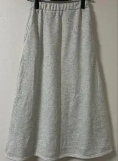 coca 裏シャギー　スウェット　ロングスカート　グレー　裏起毛