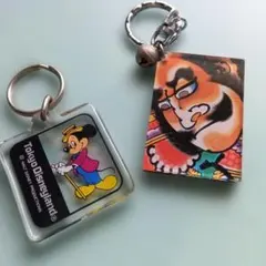 東京ディズニーランド ミッキーマウス 津軽風絵キーホルダー2個セット