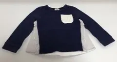 la poche biscuit 長袖カットソー 100cm ネイビー