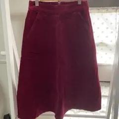 ハイウエストコーデュロイフレアミディスカート