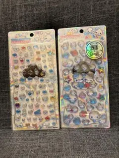 ぷくぷくあわわちゃん プチドロップステッカー 2点セット　あわわちゃん　プチドロ