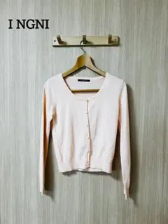 INGNI ピンク ショート丈 ニットカーディガン M 春コーデ