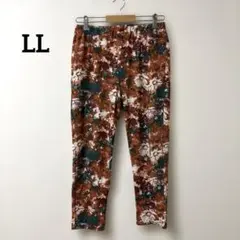 レディース レギンスパンツ【LL】総柄 花柄 ウエストゴム ストレッチ