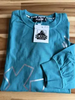 週末お値下げ.新品.XLARGE kids.ターコイズ グリーン長袖カットソー