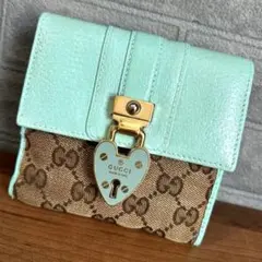 希少 グッチ 二つ折り財布 デニム マーモント GG パール - メルカリ
