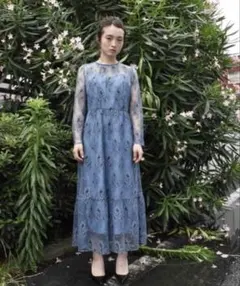 kaene 総レースワンピース 結婚式 二次会 ドレス パープル