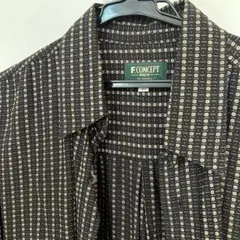 シルク50％　F.CONCEPT　ワイシャツ　総柄　花柄　Lサイズ