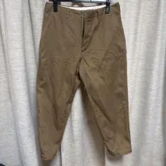 Uniqlo u ワイドフィットテーパードアンクルチノ w79cm ブラウン