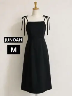 JUNOAH キャミソールワンピース 黒 サイズM