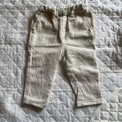 クリーム色ウエストゴムパンツ