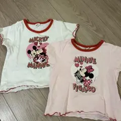 ミッキー・ミニー Tシャツ 110cm ピンク単品