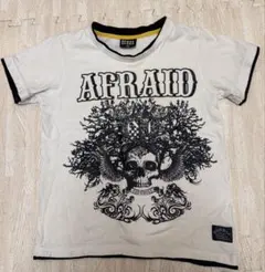 AFRAID スカルデザイン Tシャツ