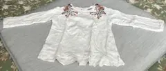 Zara BabyGirl 花柄刺繍 フリルシャツ 12/18m