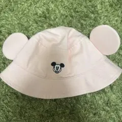 ミッキーマウス 耳付きバケットハット ピンク