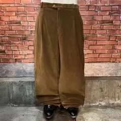 70s 古着 フランス製 コーデュロイパンツ ワイド vintage 太畝