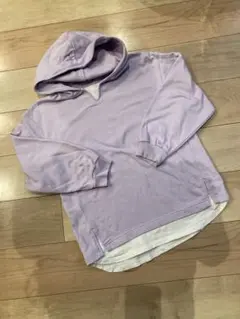 連休価格　子供服　GU ジーユー　レイヤードトップス　トレーナー　女の子　140