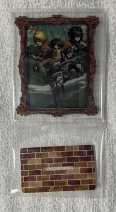 一番くじ 進撃の巨人～壁の外の世界～　アクリルスタンド　エレン　ミカサ　アルミン