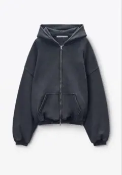 【ALEXANDER WANG】25AW ZIP UP HOODIE BLK Sのサムネイル