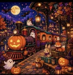 ダイヤモンドアート ハロウィン列車 30x30cm