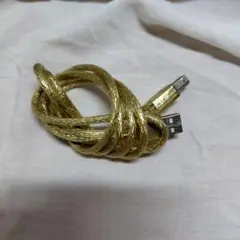 金色 USB Type-A to Type-B ケーブル