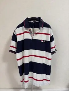 【希少/イタリア製】FILA フィラ ヴィンテージ ポロシャツ ボーダー M