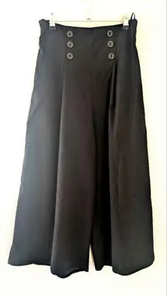 ワイドパンツ フレアパンツ LL XL 希少サイズ 黒 ブラック 股上深め