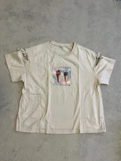 GU アイスクリームプリント 肩開き 半袖Tシャツ girls 160のサムネイル