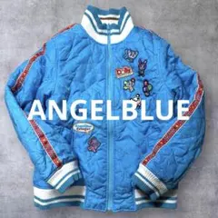 【美品】エンジェルブルー ジップアップ ニット 中綿ジャンパー 上着 M 150 美品エンジェルブルー ジップアップ ニット 中綿ジャンパー 上着 M 150