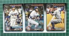 ドジャース LA Dodgers 2024 Topps 優勝メンバー 3枚