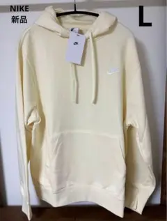 新品タグ付き NIKE ナイキ パーカー プルオーバー 白 L 胸ロゴ