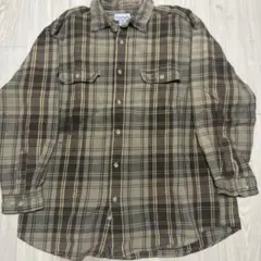 Carhartt XL コットンネルシャツ ブラウン系チェック