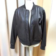 ダークブラウン ボンバージャケット