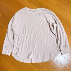 ユニクロ ワッフル素材 長袖 トップス アイボリー 秋服 冬服 XL