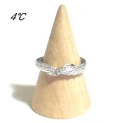 (美品) 4℃ デザインシルバーリング 9号