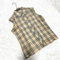 Burberry 平成ギャル y2k ピチt ノバチェック ノースリーブシャツ