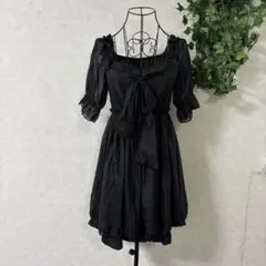 美品❣️axesfemme レース付 ワンピース 姫ギャル 姫系 ロリータ フリル 姫袖風ラッフルフリルワンピース | axes femme online shop