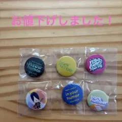 back number in your humor 2023 缶バッジ 6種類