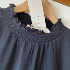 襟フリルロンtシャツ 吸湿発熱　サマンサモスモス　SM2