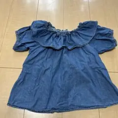 フリル　デニム　Tシャツ 120