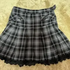 コムサイズム黒チェックスカート秋冬120㎝