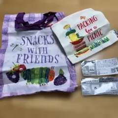 はらぺこあおむしガチャトートバッグとスクエアポーチの2点セット