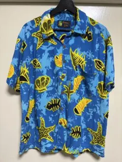 Roundy Bay 半袖アロハシャツ 貝殻　海洋生物柄　シェル柄　ヴィンテージのサムネイル