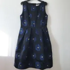 ワンピース グレースコンチネンタル フラワー ジャガード リボン 極美品