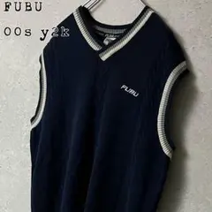 FUBU/フブ ニットベスト ブラック Vネック XL - メルカリ