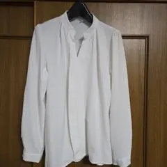 ホワイト スタンドカラーシャツ