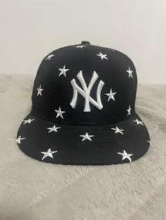 New Era 59FIFTY 黒 星柄 キャップ 7 1/4