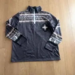ハーフジップ プルオーバー ネイティブ柄 XLゴルフウェア